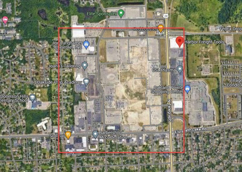 Summit Place Mall (Pontiac Mall) - 2023 Aerial - Gone (newer photo)